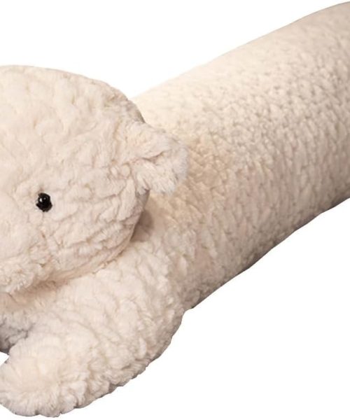 Bear Plush Pillow - 47 inch Long Plush Bear - Birthday, Christmas, Valentine's Day Gift for Kids Boys Girls (White)