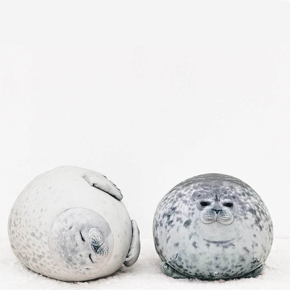 Chubby Blob Seal Pillow,Stuffed Cotton Plush Animal Toy Cute Ocean Medium(17.6 in) - Image 2
