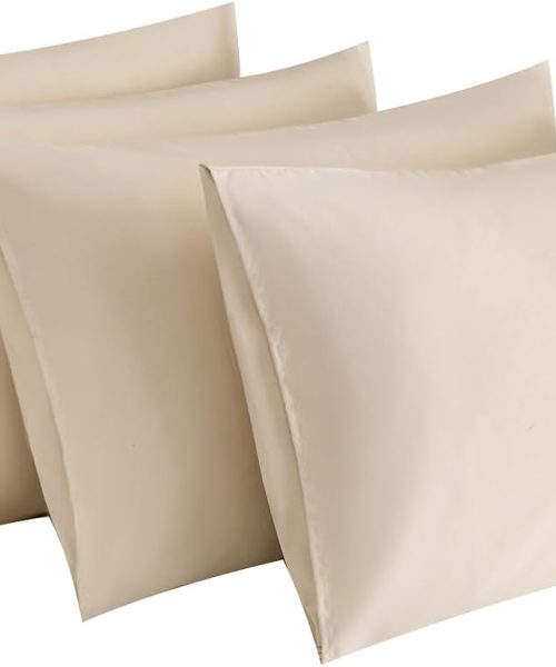 Beige King Size Pillow Cases Set of 4 - Super Soft, Smooth and Breathable Pillow Cases King - Envelope Design - Machine Washable Lightweight (20X40 Inches (4 Piece))