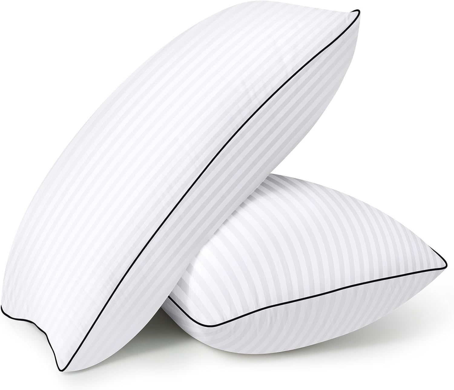 Bed Pillows King Size Set of 2, Soft and Supportive with Down Alternative Microfiber Filled Pillows for Stomach or Side Sleepers, , Cooling Supportive Pillow White