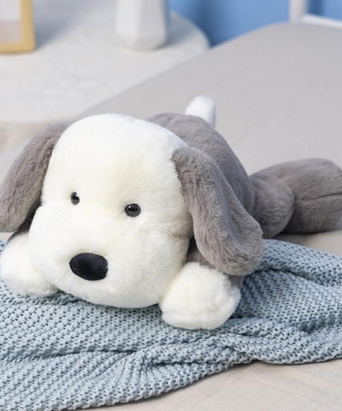 Plush Puppy Dog Stuffed Animal Dog Kids Plush Toy Pillow Hugging Pillow Plush Toy(Gray,50cm/19.6in)