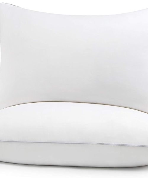 Bed Pillows for Sleeping 2 Pack,Standard Size Cooling Pillows Set of 2,Top-end Microfiber Cover for Side Stomach Back Sleepers