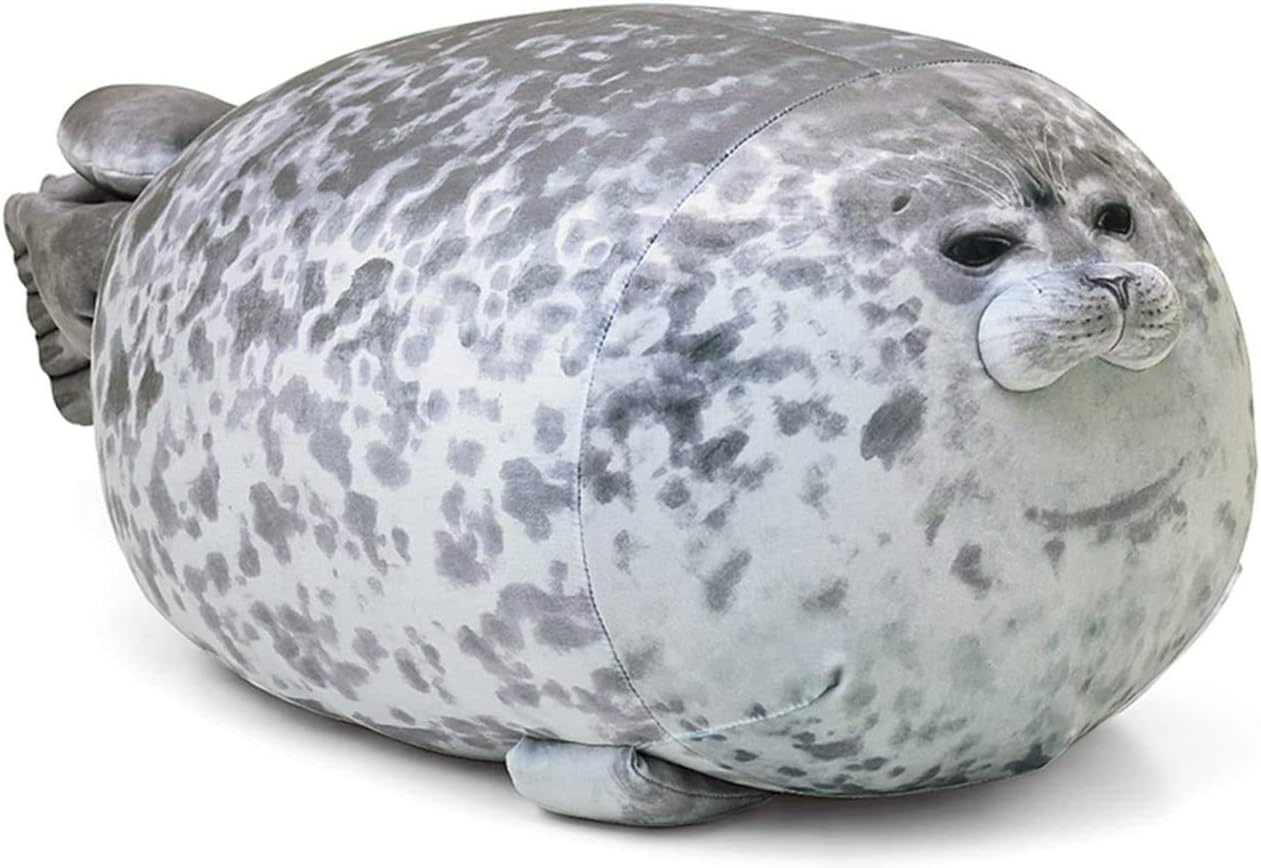 Chubby Blob Seal Pillow,Stuffed Cotton Plush Animal Toy Cute Ocean Medium(17.6 in)