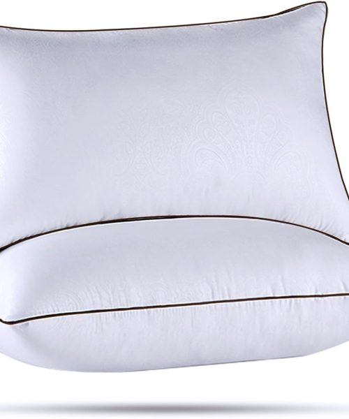 Pillows Standard Size Set of 2, Luxury Hotel Bed Pillows Set with Down Alternative Filling for Side and Back Sleepers