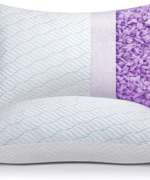 Cooling Pillows  Size Set of 2, Memory Foam Pillows with Zipper, Adjustable Firmness for Sleeping Cool Cold Pillow to Hot, Side, Back and Stomach Sleepers, 2 Pack, 20x30